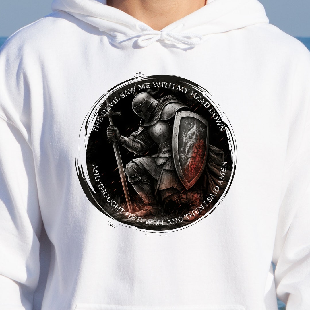 Christian Man T-Shirt - The Devil Saw Me And I Said Amen Tee