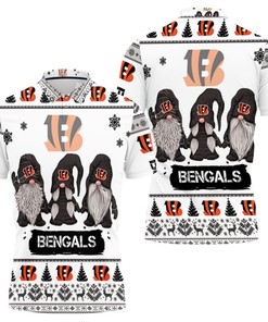 Christmas Gnomes Cincinnati Bengals Christmas 3D Polo Shirt