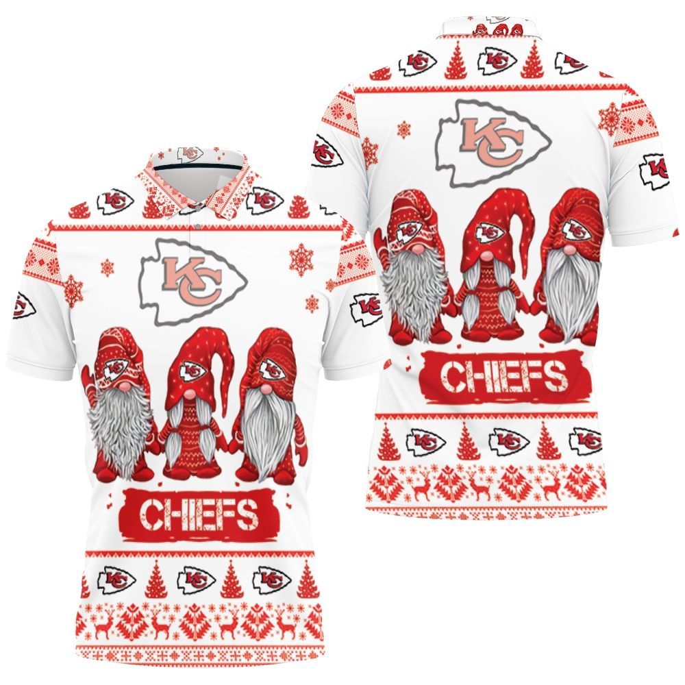 Christmas Gnomes Kansas City Chiefs Christmas 3D Polo Shirt