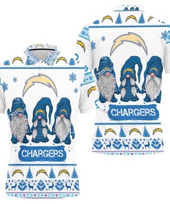 Christmas Gnomes Los Angeles Chargers Christmas 3D Polo Shirt