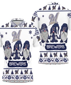 Christmas Gnomes Milwaukee Brewers Christmas 3D Polo Shirt