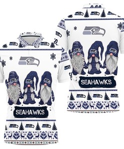 Christmas Gnomes Seattle Seahawks Christmas 3D Polo Shirt