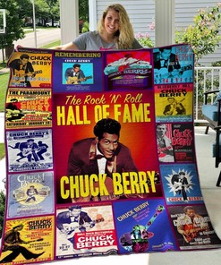 Chuck Berry Blanket Quilt Bedding Set with Personalization, Suitable for Home Decor and Picnic, Gifts for Family