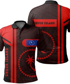 Chuuk Island Red Polo Shirt Boba Style