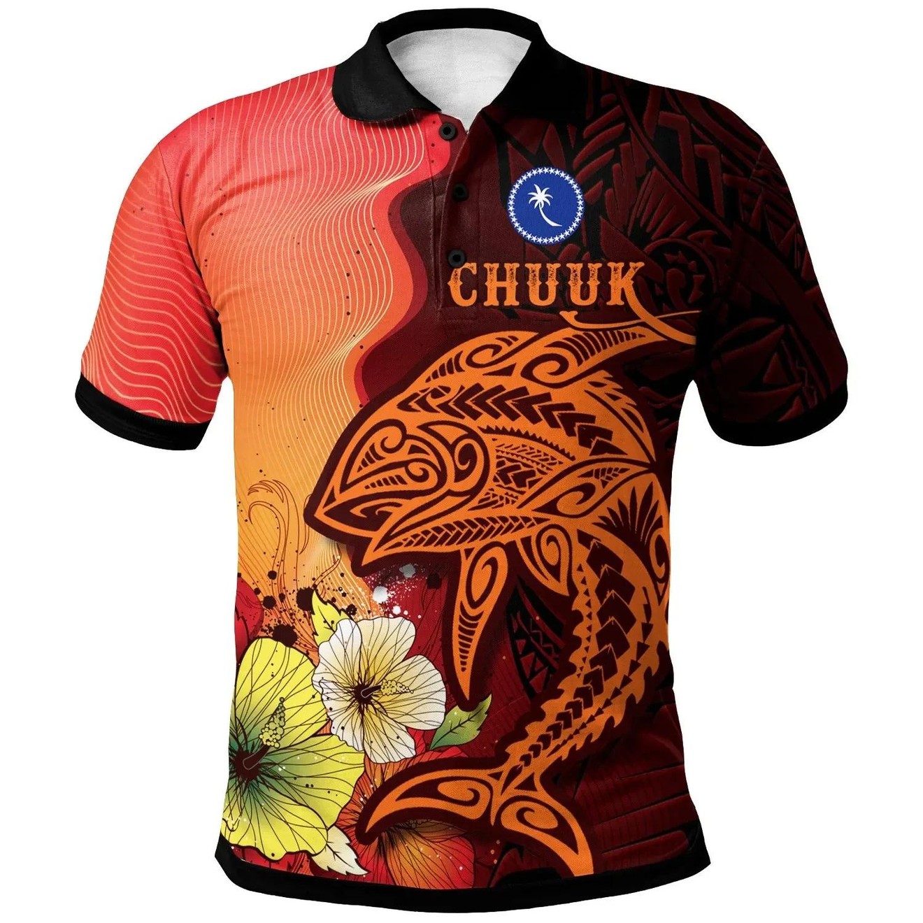 Custom FSM Chuuk Polo Shirt Happy Independence Day Original Vibes Reggae LT8 main image 0