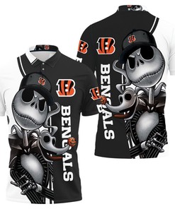 Cincinnati Bengals Jack Skellington And Zero Polo Shirt