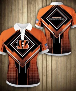 Cincinnati Bengals Square Lattice Polo Shirt