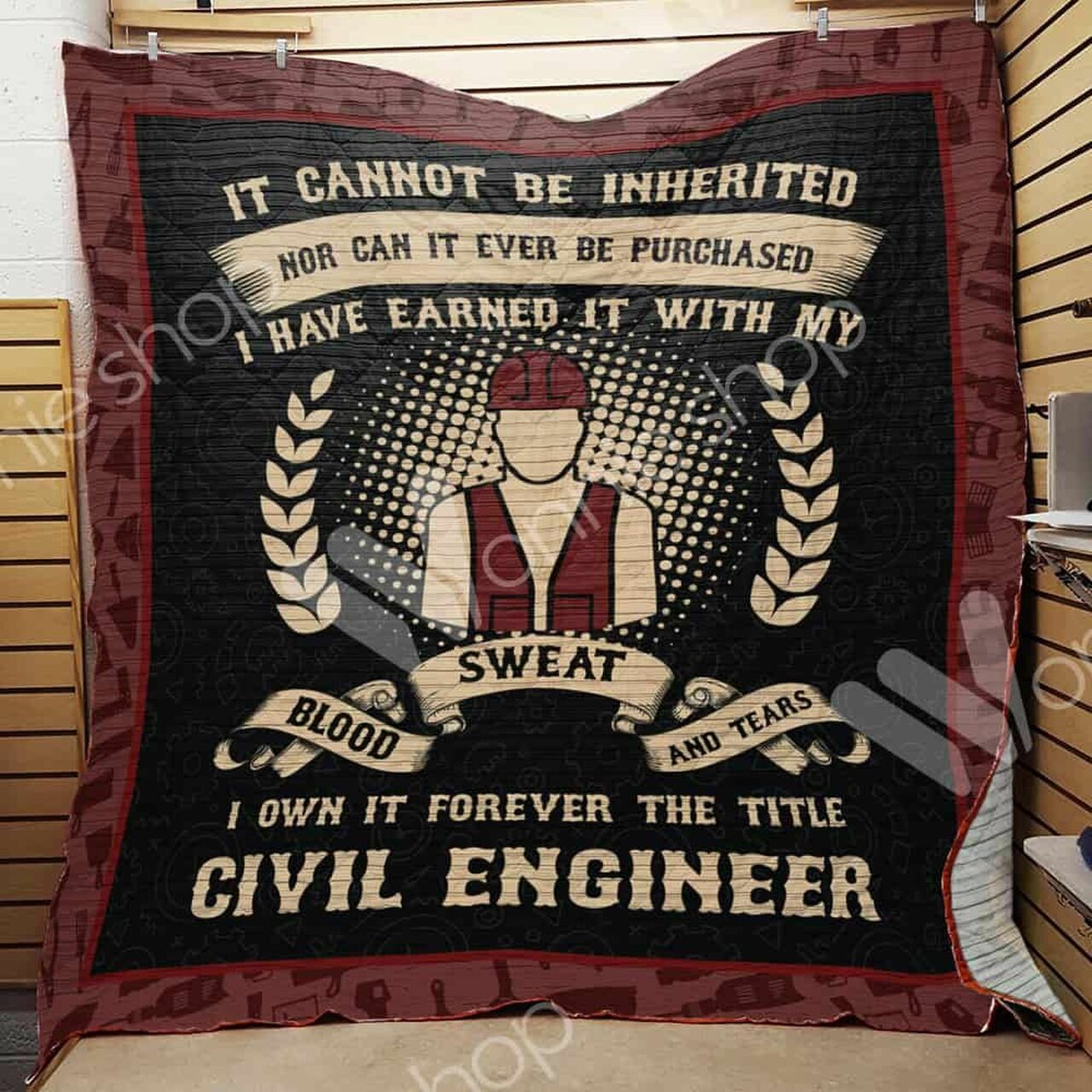 Civil Engineer Personalized Quilt Blanket Bedding Set for Home Decoration and Family Gifts