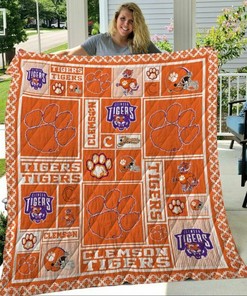 Clemson Tigers Quilted Bedding Set Blanket - Personalized for Home Decor, Gifts for Family