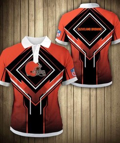 Cleveland Browns Square Lattice Polo Shirt