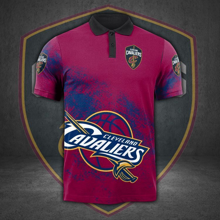 Cleveland Cavaliers All Print 3D Polo, T-Shirt