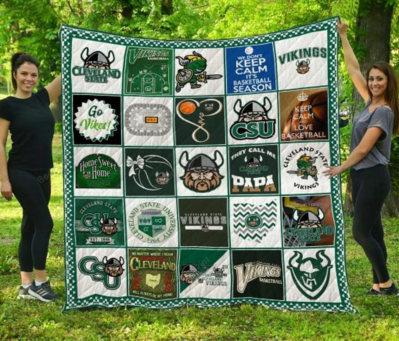 Cleveland State Vikings Personalized Quilt Bedding Set for Home Decoration & Family Gifts