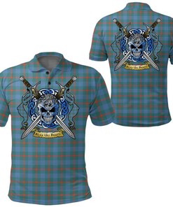 Clothing - Agnew Ancient Tartan Polo Shirt Celtic Scottish Warrior - Golf Shirt