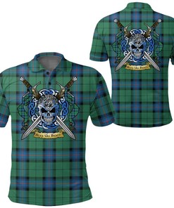 Clothing - Armstrong Ancient Tartan Polo Shirt Celtic Scottish Warrior - Golf Shirt