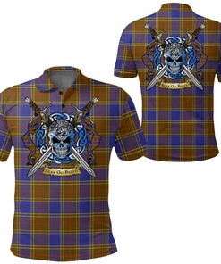 Clothing - Balfour Modern Tartan Polo Shirt Celtic Scottish Warrior - Golf Shirt
