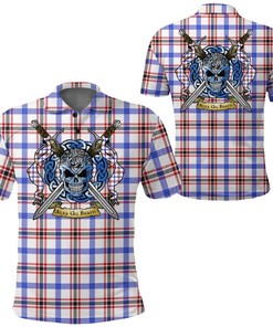 Clothing - Boswell Modern Tartan Polo Shirt Celtic Scottish Warrior - Golf Shirt
