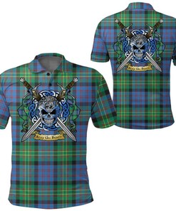 Clothing - Bowie Ancient Tartan Polo Shirt Celtic Scottish Warrior - Golf Shirt