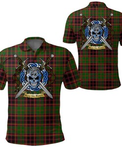 Clothing - Buchan Modern Tartan Polo Shirt Celtic Scottish Warrior - Golf Shirt