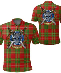 Clothing - Burnett Ancient Tartan Polo Shirt Celtic Scottish Warrior - Golf Shirt