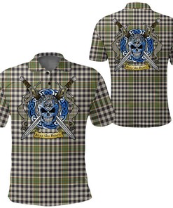 Clothing - Burns Check Tartan Polo Shirt Celtic Scottish Warrior - Golf Shirt