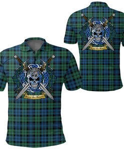 Clothing - Campbell Ancient 02 Tartan Polo Shirt Celtic Scottish Warrior - Golf Shirt