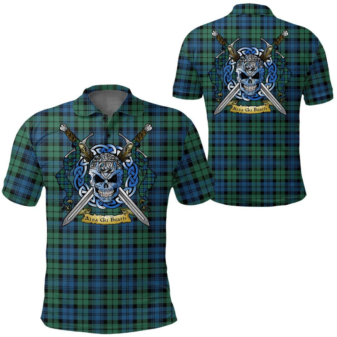 Clothing - Campbell Ancient 02 Tartan Polo Shirt Celtic Scottish Warrior - Golf Shirt