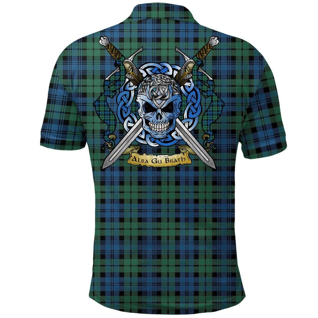 Clothing - Campbell Ancient 02 Tartan Polo Shirt Celtic Scottish Warrior - Golf Shirt - Image 2