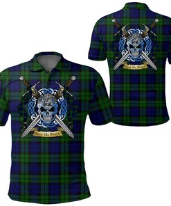 Clothing - Campbell Modern Tartan Polo Shirt Celtic Scottish Warrior - Golf Shirt