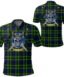 Clothing - Campbell of Breadalbane Modern Tartan Polo Shirt Celtic Scottish Warrior - Golf Shirt
