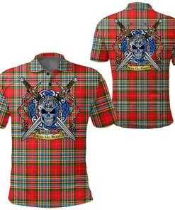 Clothing - Chattan Tartan Polo Shirt Celtic Scottish Warrior - Golf Shirt