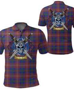 Clothing - Chisholm Hunting Modern Tartan Polo Shirt Celtic Scottish Warrior - Golf Shirt