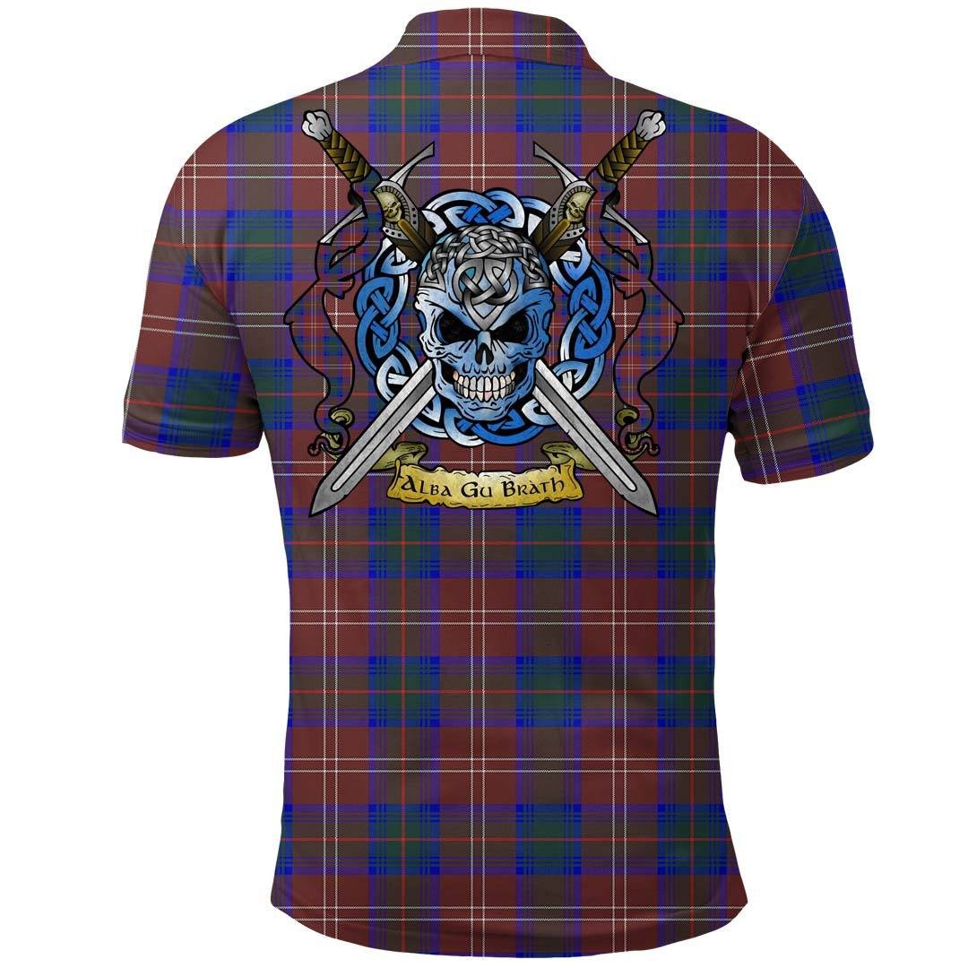 Clothing - Chisholm Hunting Modern Tartan Polo Shirt Celtic Scottish Warrior - Golf Shirt - Image 2