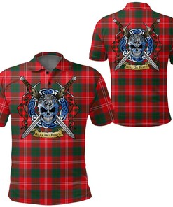 Clothing - Chisholm Modern Tartan Polo Shirt Celtic Scottish Warrior - Golf Shirt