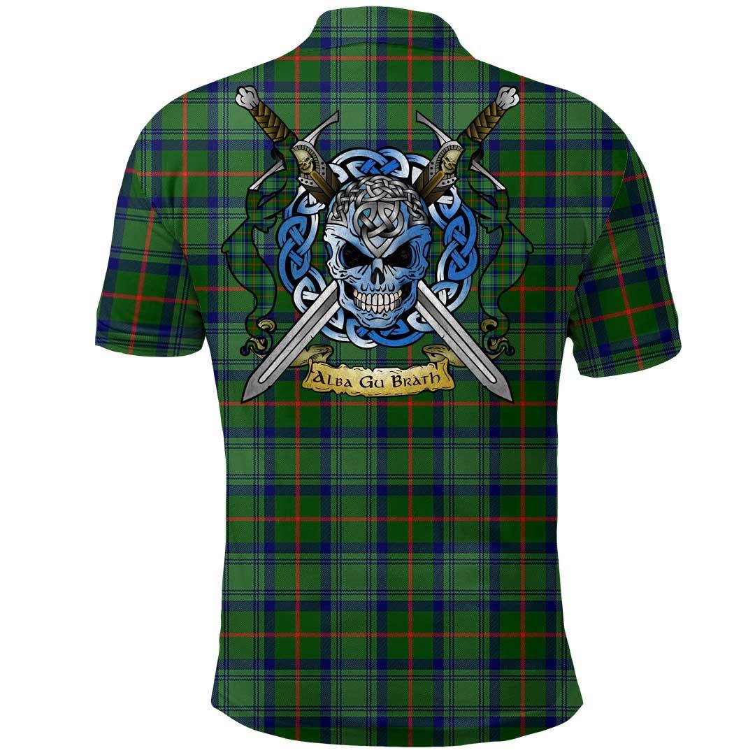 Clothing - Cranstoun Tartan Polo Shirt Celtic Scottish Warrior - Golf Shirt - Image 2