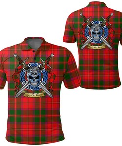 Clothing - Crief District Tartan Polo Shirt Celtic Scottish Warrior - Golf Shirt