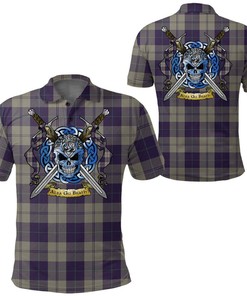 Clothing - Cunningham Dress Blue Dancers Tartan Polo Shirt Celtic Scottish Warrior - Golf Shirt