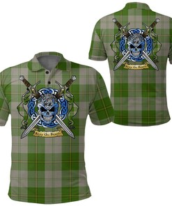 Clothing - Cunningham Dress Green Dancers Tartan Polo Shirt Celtic Scottish Warrior - Golf Shirt