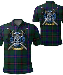 Clothing - Davidson Modern Tartan Polo Shirt Celtic Scottish Warrior - Golf Shirt