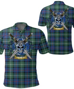 Clothing - Davidson of Tulloch Tartan Polo Shirt Celtic Scottish Warrior - Golf Shirt