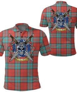 Clothing - Dunbar Ancient Tartan Polo Shirt Celtic Scottish Warrior - Golf Shirt