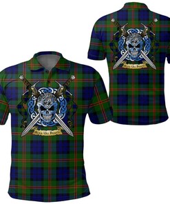 Clothing - Dundas Modern Tartan Polo Shirt Celtic Scottish Warrior - Golf Shirt