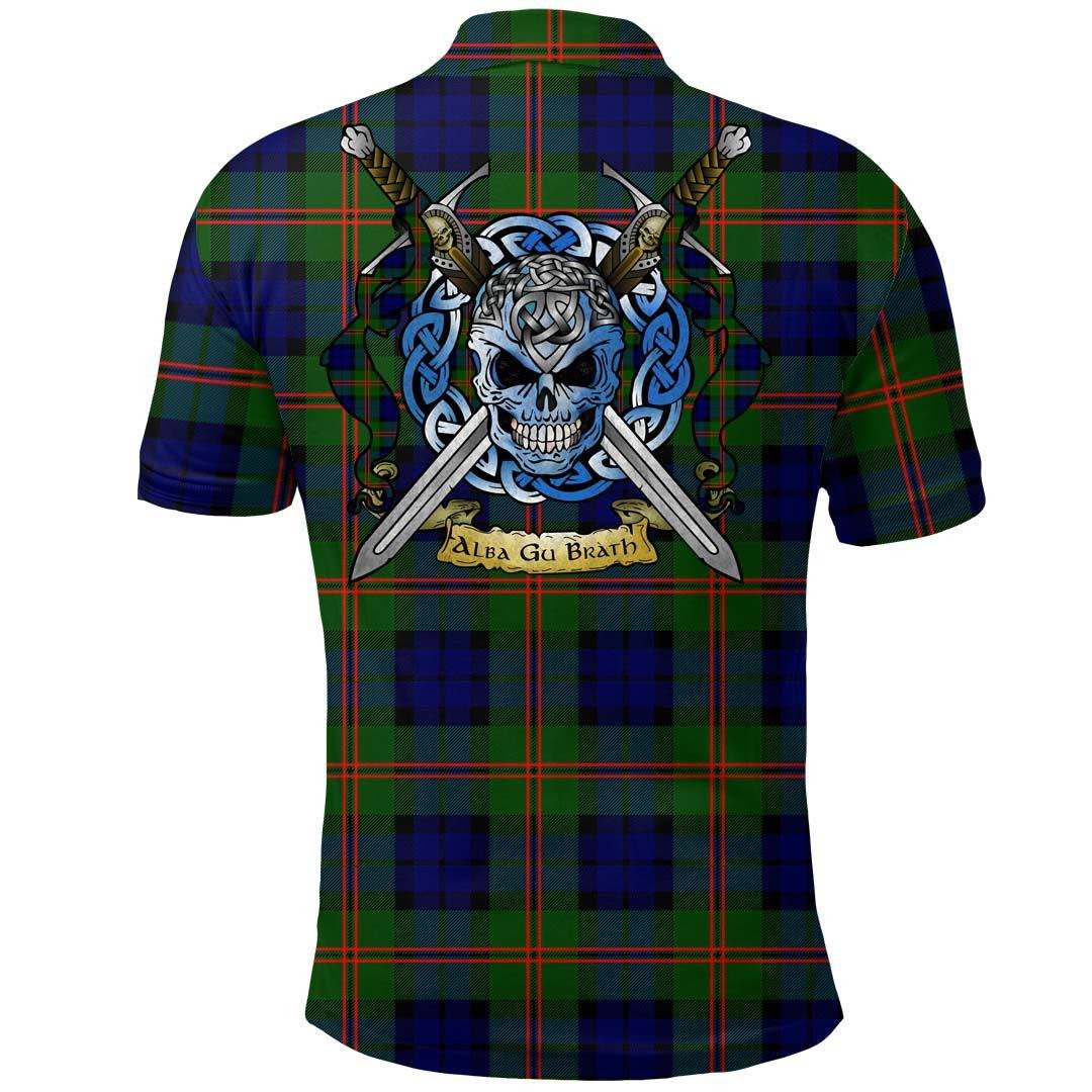 Clothing - Dundas Modern Tartan Polo Shirt Celtic Scottish Warrior - Golf Shirt - Image 2