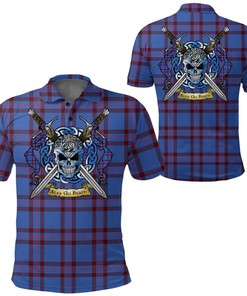 Clothing - Elliot Modern Tartan Polo Shirt Celtic Scottish Warrior - Golf Shirt