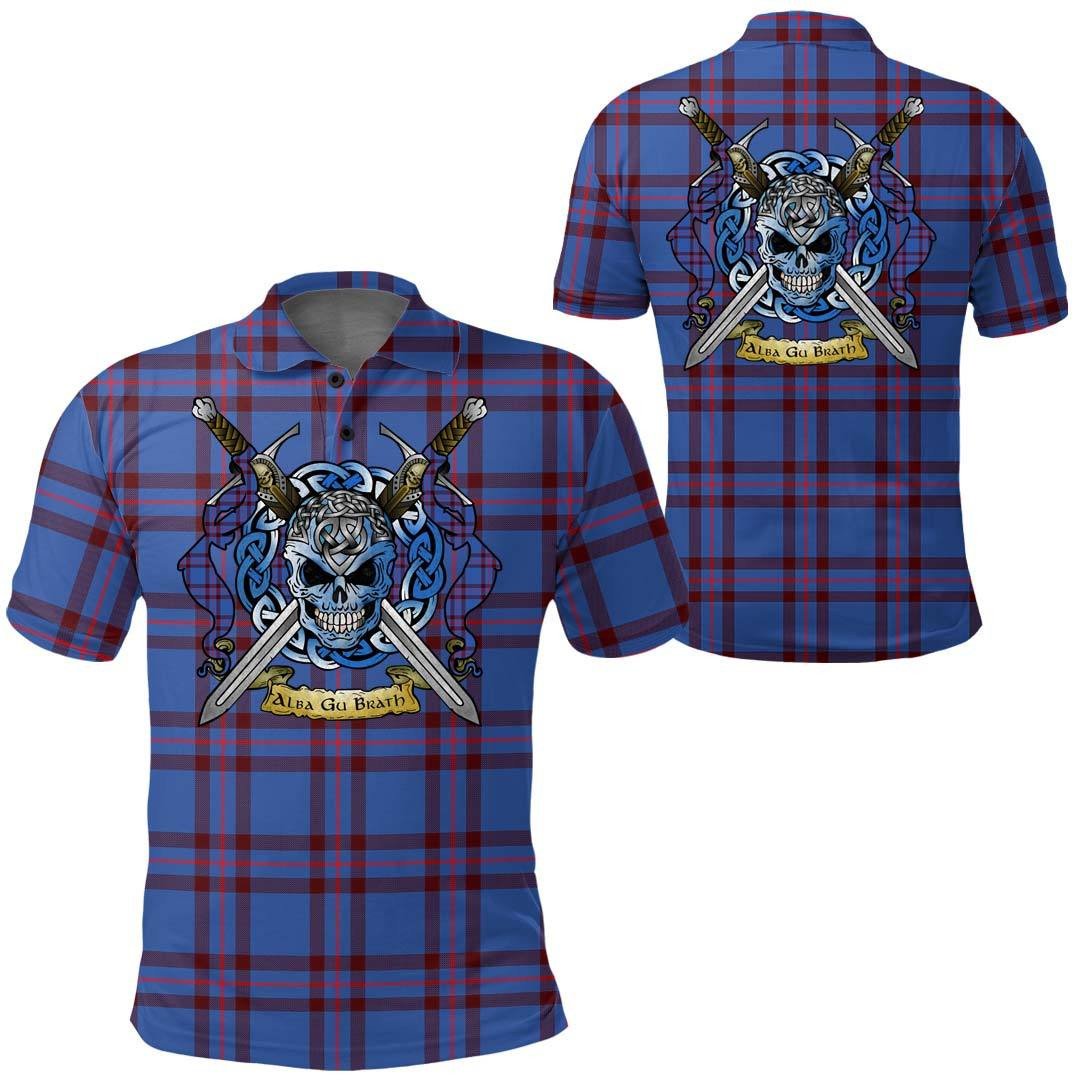 Clothing - Elliot Modern Tartan Polo Shirt Celtic Scottish Warrior - Golf Shirt