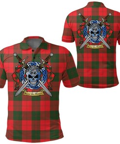 Clothing - Erskine Modern Tartan Polo Shirt Celtic Scottish Warrior - Golf Shirt