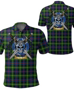 Clothing - Farquharson Modern Tartan Polo Shirt Celtic Scottish Warrior - Golf Shirt