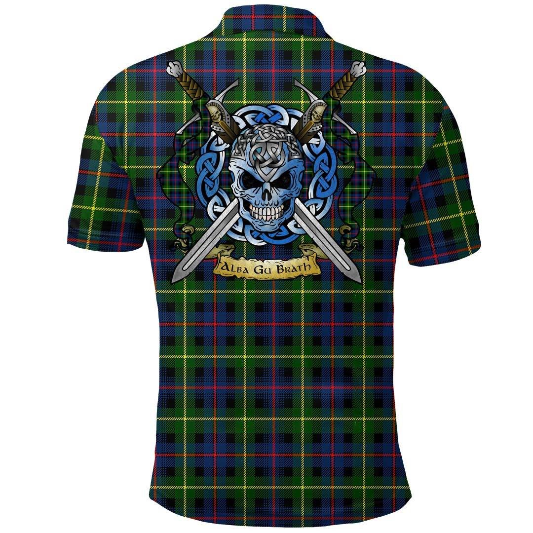 Clothing - Farquharson Modern Tartan Polo Shirt Celtic Scottish Warrior - Golf Shirt - Image 2