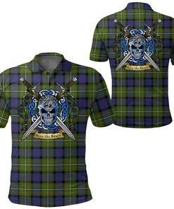 Clothing - Fergusson Modern Tartan Polo Shirt Celtic Scottish Warrior - Golf Shirt