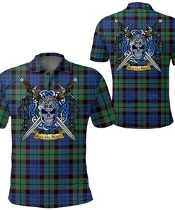 Clothing - Fletcher Ancient Tartan Polo Shirt Celtic Scottish Warrior - Golf Shirt