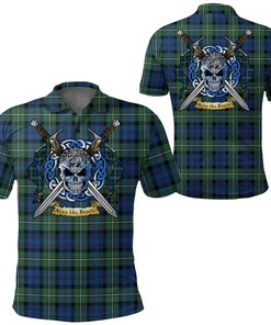 Clothing - Forbes Ancient Tartan Polo Shirt Celtic Scottish Warrior - Golf Shirt